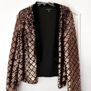 Bronze and Black Sequin Blazer